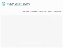 Tablet Screenshot of kardiadesignstudio.com